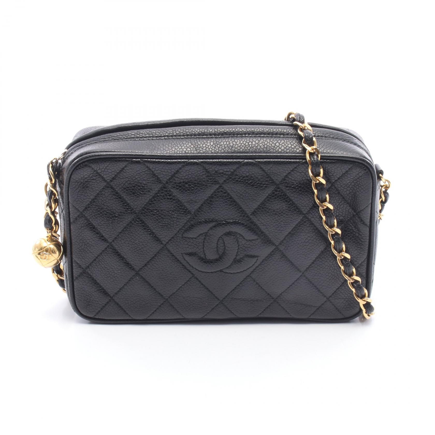 シャネル CHANEL マトラッセ ココボール ミニ ショルダーバッグ バッグ キャビアスキン(グレインドカーフ) レディース ブラック系 【中古】