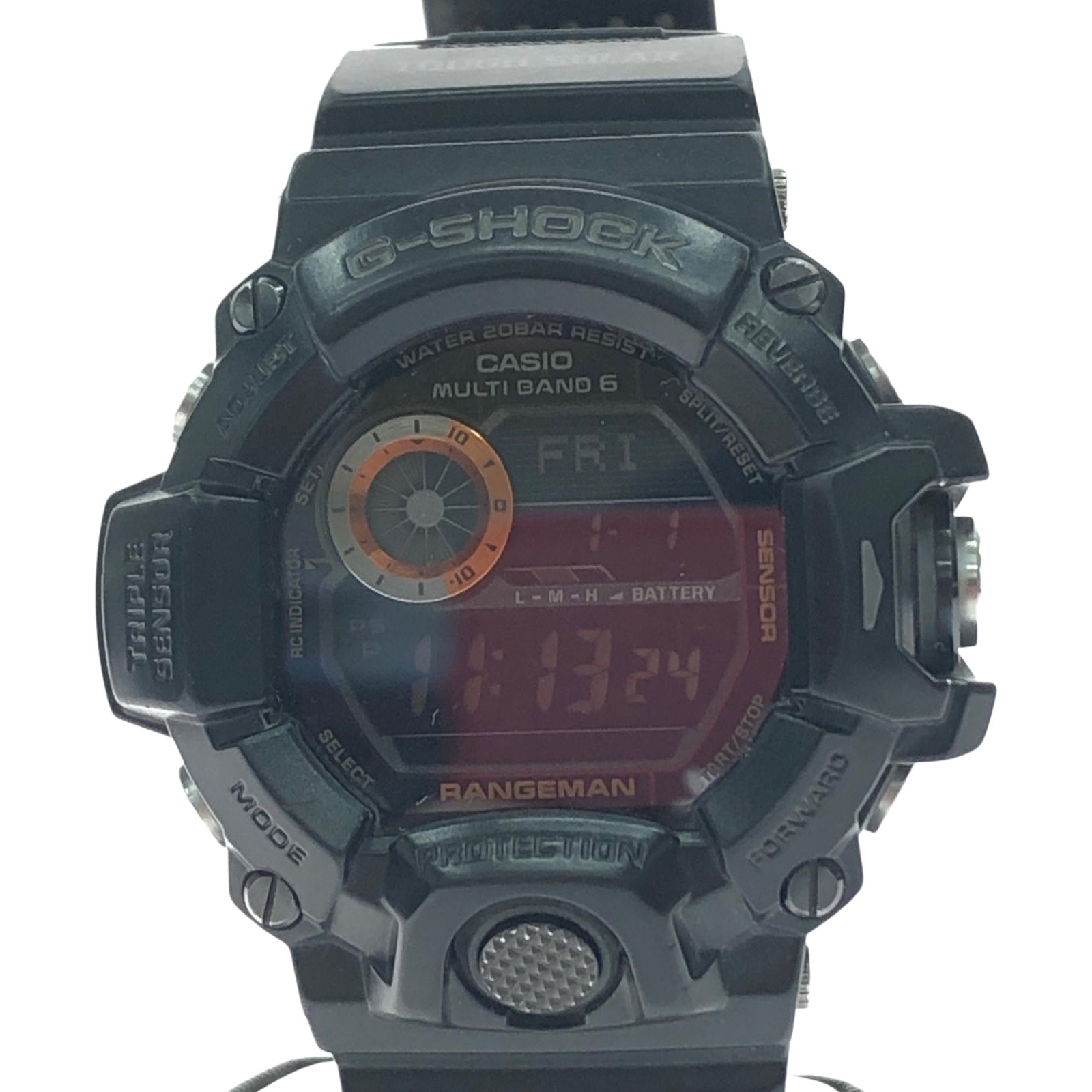 CASIO カシオ メンズ腕時計 電波ソーラー G-SHOCK トリプルセンサー レンジマン マスターオブG GW-9400BJ ブラック