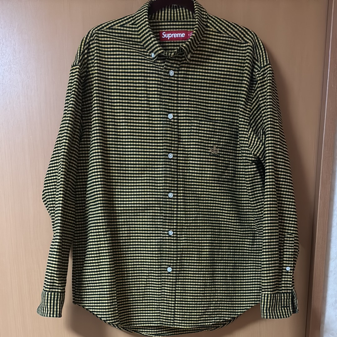Supreme Loose Fit Flannel Oxford Shirt "Yellow Plaid"