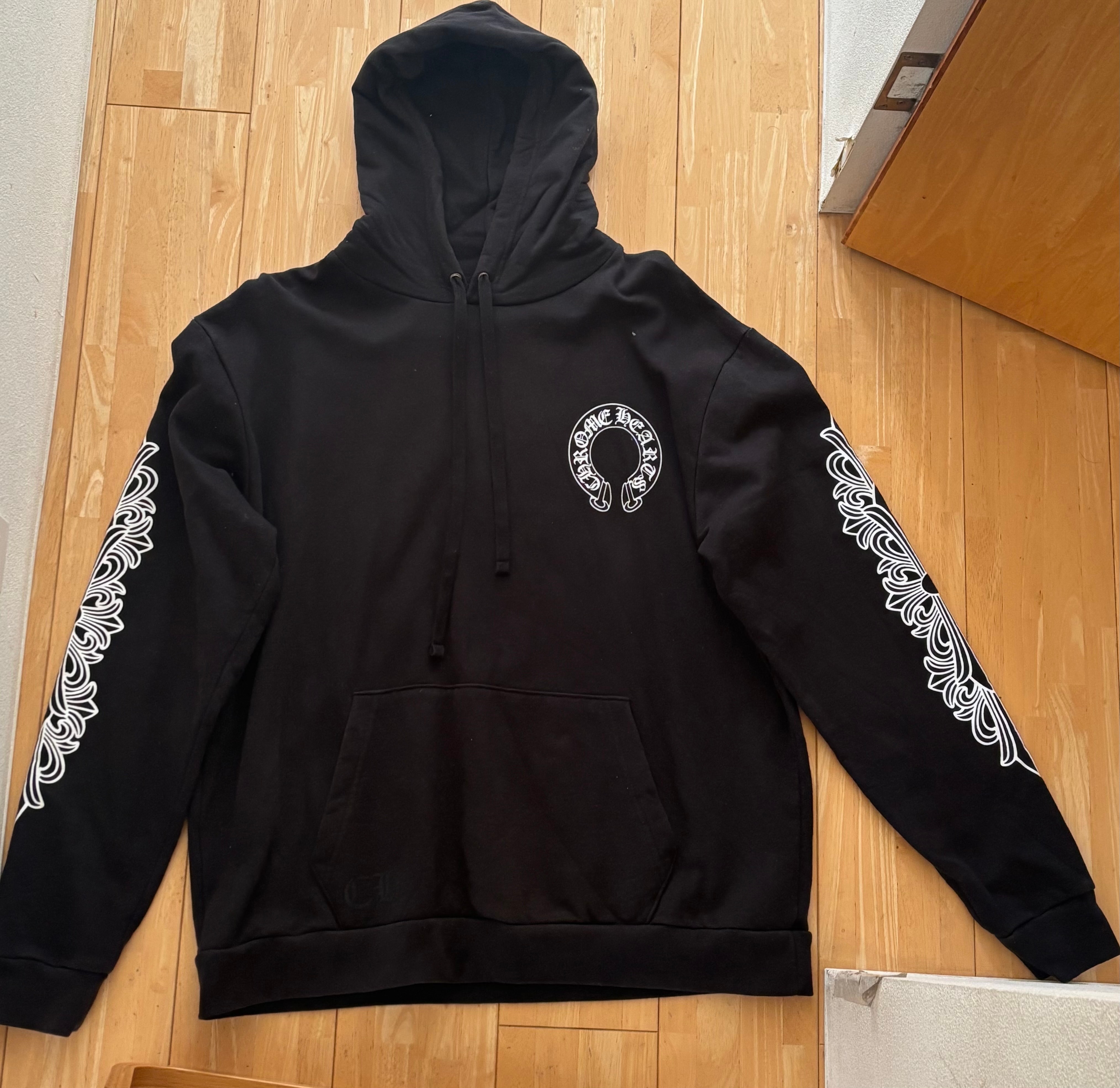 Chrome Hearts Horse Shoe Floral Pullover Hoodie "Black"