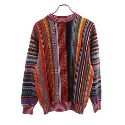 KENZO GOLF ケンゾーゴルフ 90s オールド 総柄 長袖 セーター 3 マルチ ニット