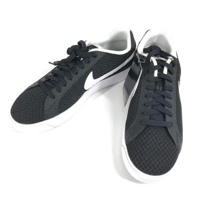 ナイキ NIKE コート ロイヤル LW テキスタイル 833273-010 ロゴ 靴 シューズ Court Royale LW TXT スニーカー 合成樹脂 ブラック 未使用