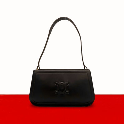 CELINE セリーヌ トリオンフ ロゴ レザー ショルダーバッグ ブラウン
17749