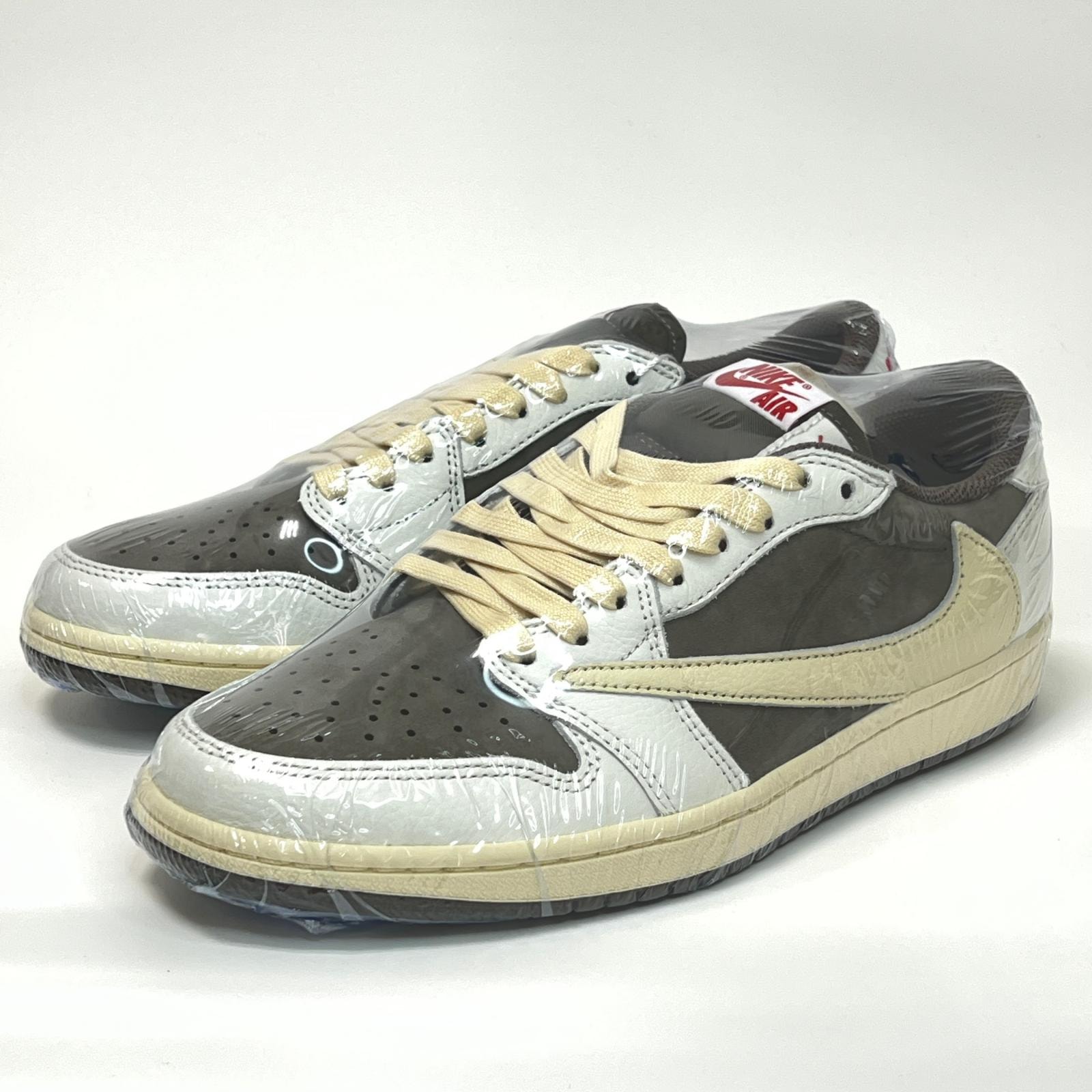 未使用 NIKE ナイキ エアジョーダン 27cm Travis Scott × Nike Air Jordan 1 リバースモカ 9.0 27 スニーカー ブラウン/ベージュ メンズ