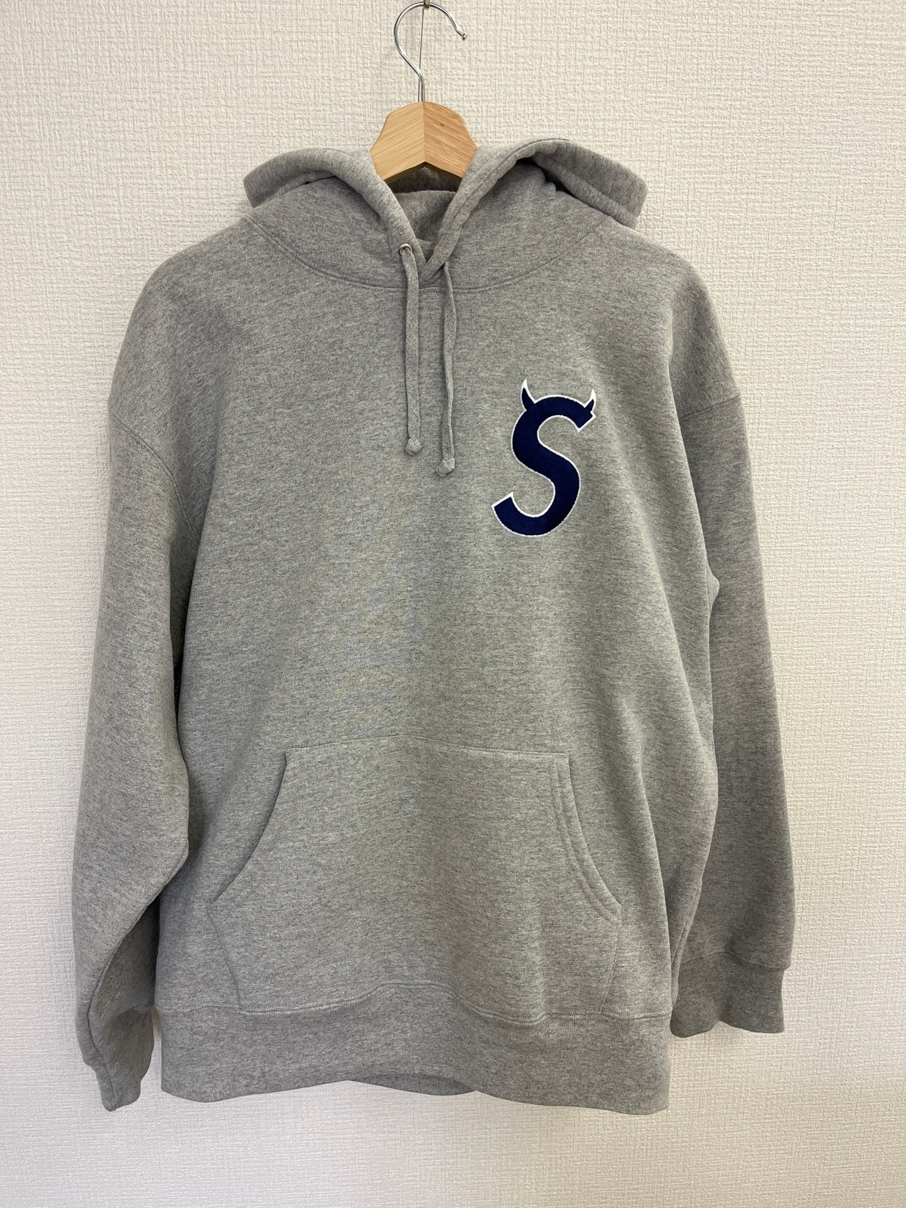 Supreme S Logo Hooded Sweatshirt "Heather Grey" (22FW)
