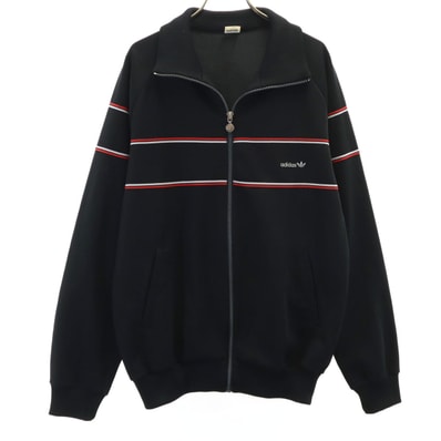 adidas アディダス 70s 西ドイツ ヴィンテージ デサント トラックジャケット XO ブラック ジャージ