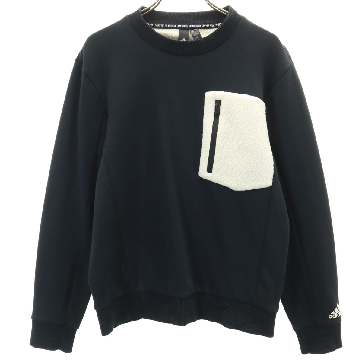 adidas アディダス 長袖 スウェット トレーナー S ブラック