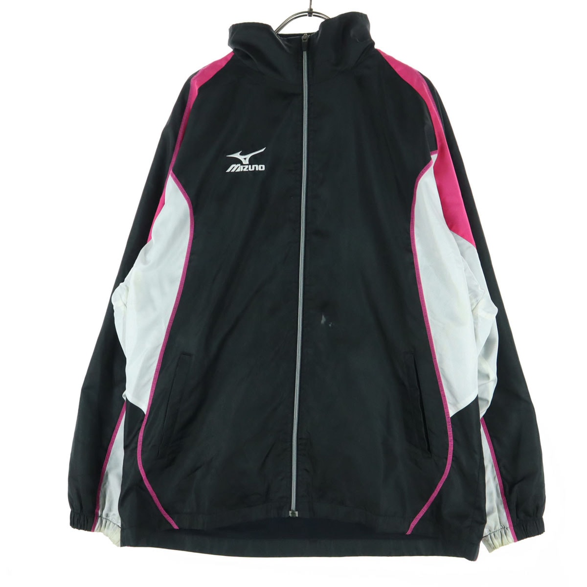 Mizuno ミズノ ワンポイントロゴ 長袖 トラックジャケット L ブラック ジャージ