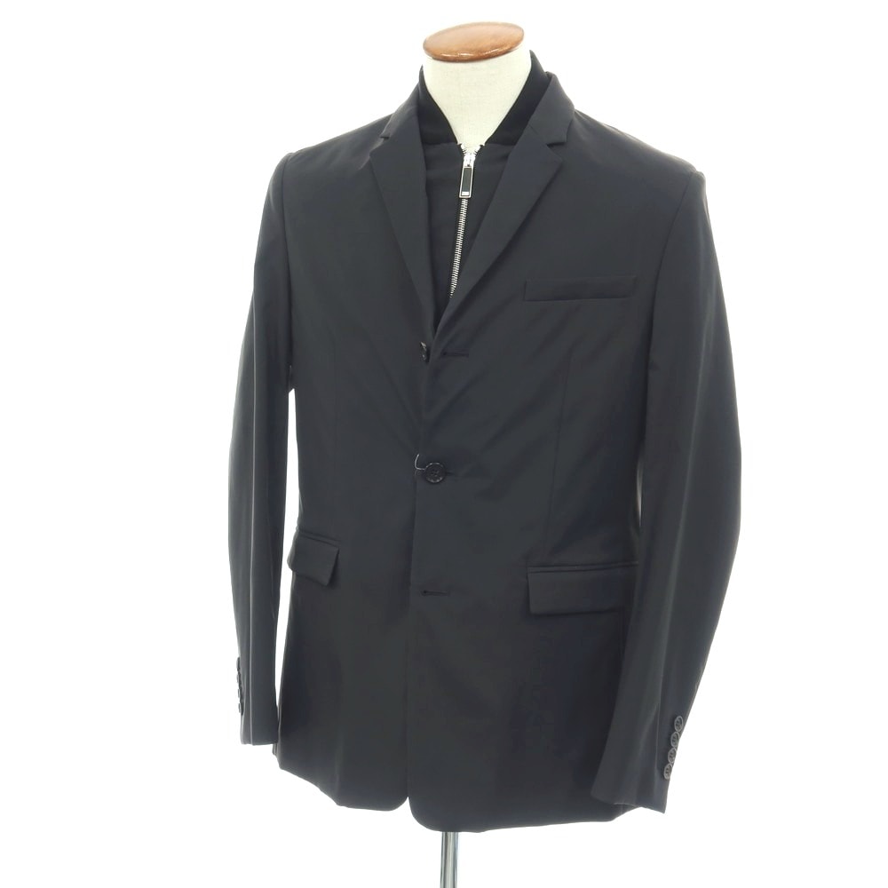 【中古】ディオールオム Dior Homme ナイロン 3B カジュアルジャケット チャコールグレー【サイズ48】【メンズ】