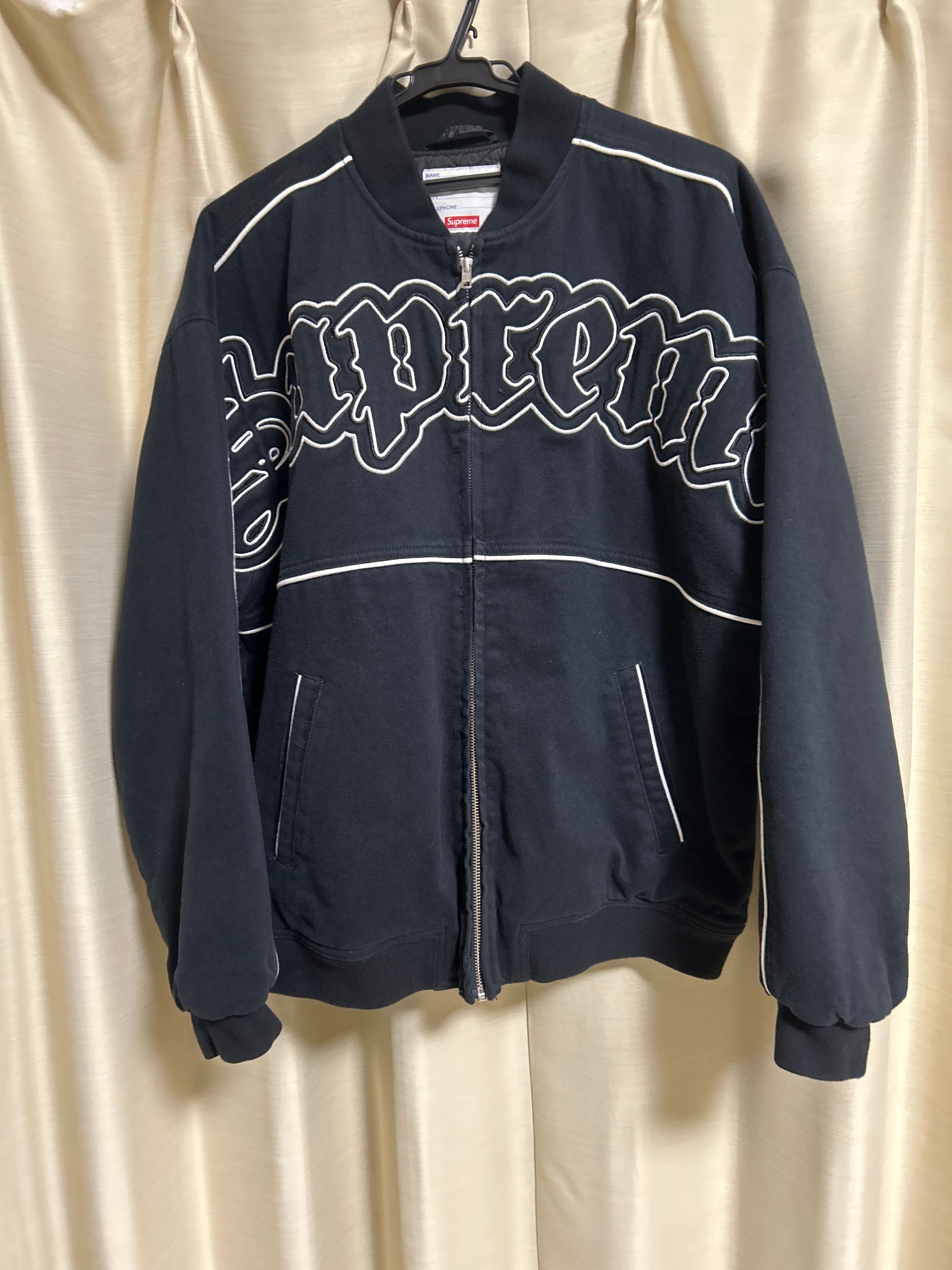 【新品・未使用】Supreme Twill Old English スタジャン Supreme Twill Old English Varsity Jacket Red シュプリーム (Supreme