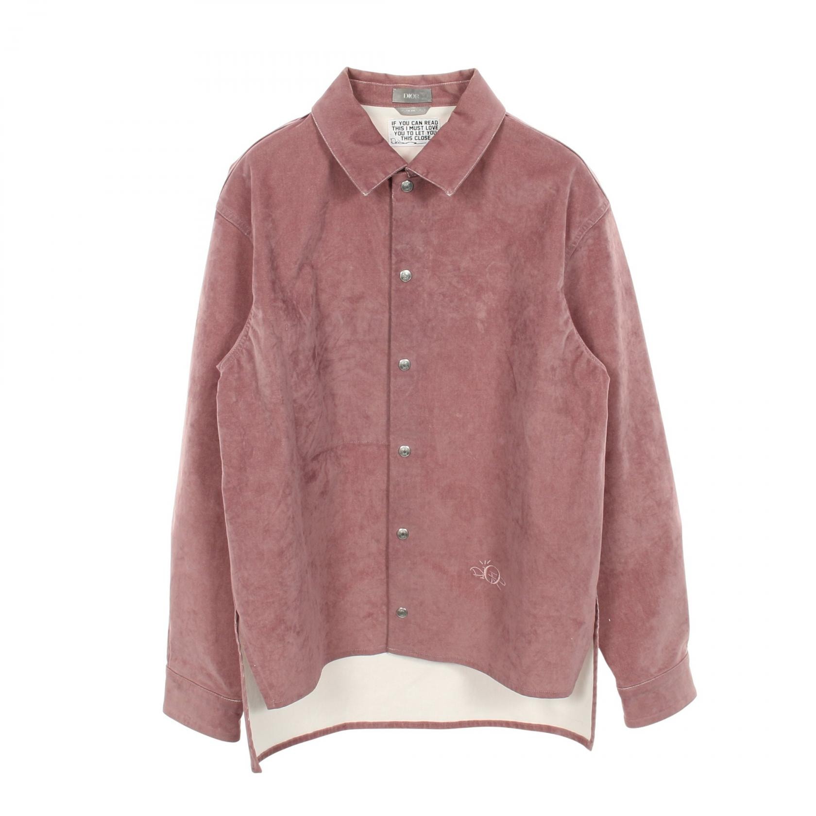 ディオール Dior DIOR × TRAVIS SCOTT CACTUS JACK オーバーシャツ 衣料品 アウター コットン メンズ パープル系 283D493BY512 【中古】