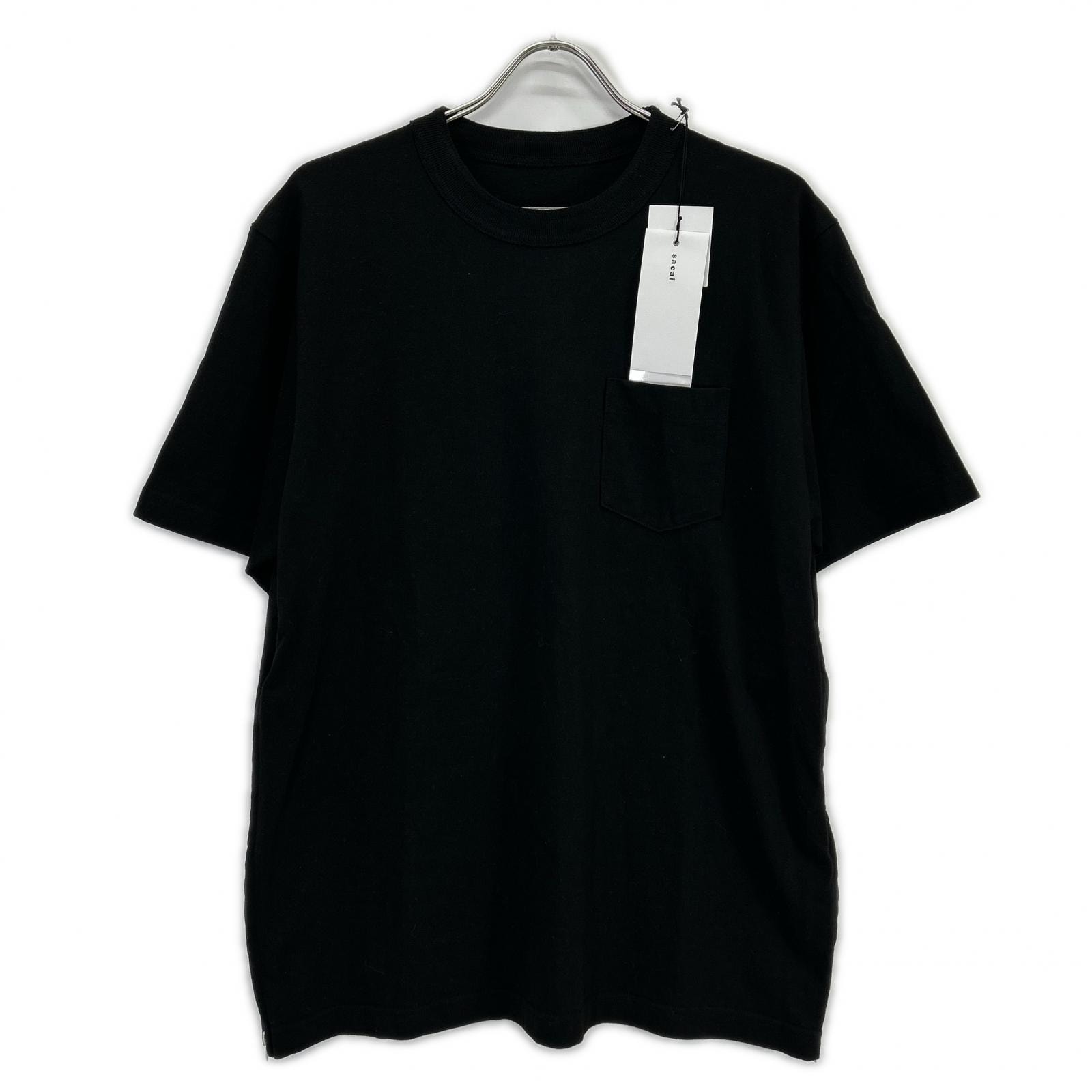 サカイ SCM-332 ブラック Side Zip Cotton T-Shirt 4
