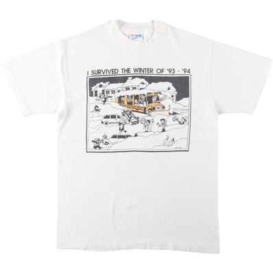 古着 90年代 ヘインズ Hanes BEEFY-T プリントTシャツ USA製 メンズM相当 ヴィンテージ/eaa654097