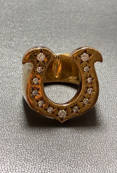 テンダーロイン リング ホースシューリング ラボグロウン ダイヤモンド ゴールド 15号