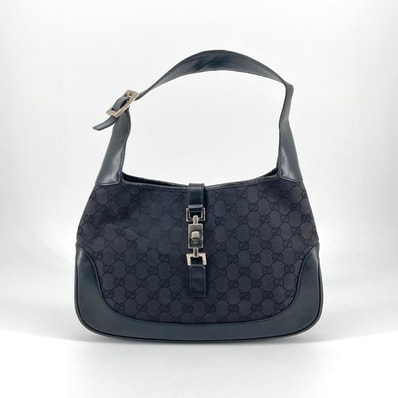 GUCCI(グッチ) ジャッキー GGキャンバス ショルダーバッグ ブラック