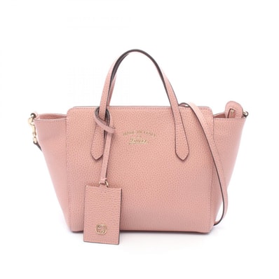 グッチ GUCCI スウィング ミニ 2WAY ハンドバッグ バッグ レザー レディース ピンク系 368827 【中古】