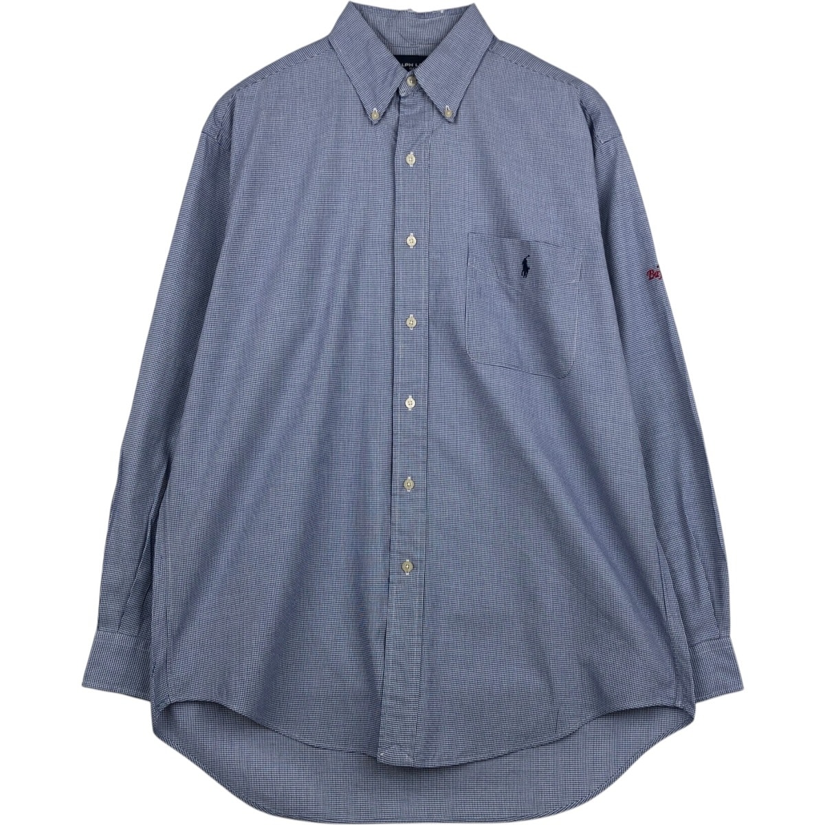 古着 ラルフローレン Ralph Lauren RALPH LAUREN GOLF TILDEN 千鳥格子柄 長袖 ボタンダウンシャツ メンズM相当/eaa495516