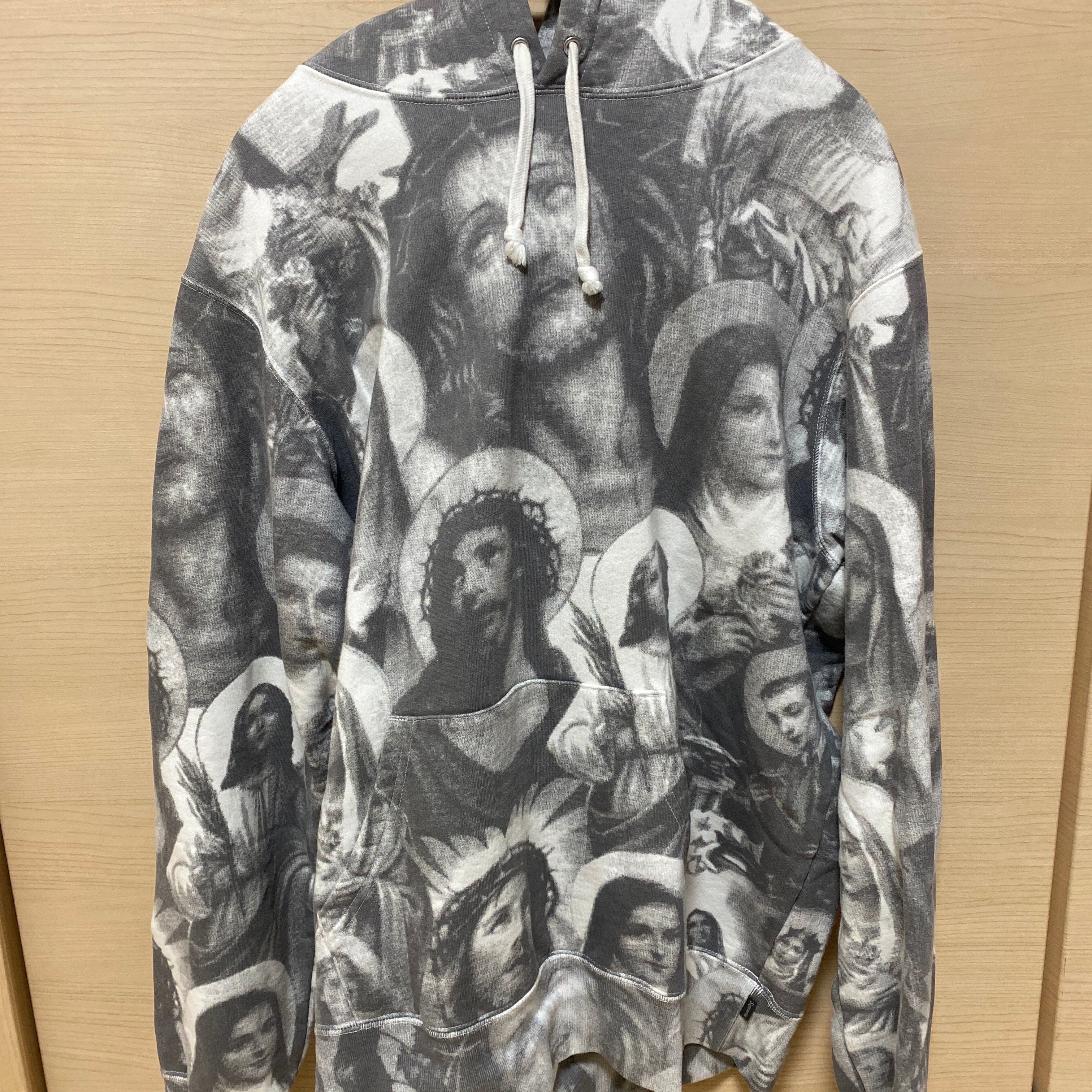 Supreme Jesus and Mary Hooded Sweatshirt "Grey"