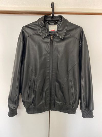Supreme Studded Arc Logo Leather Jacket "Black"