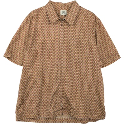 古着 90年代 ギャップ GAP オールドギャップ 総柄 花柄 半袖 コットンシャツ ボックスシャツ メンズM相当 ヴィンテージ/eaa655447