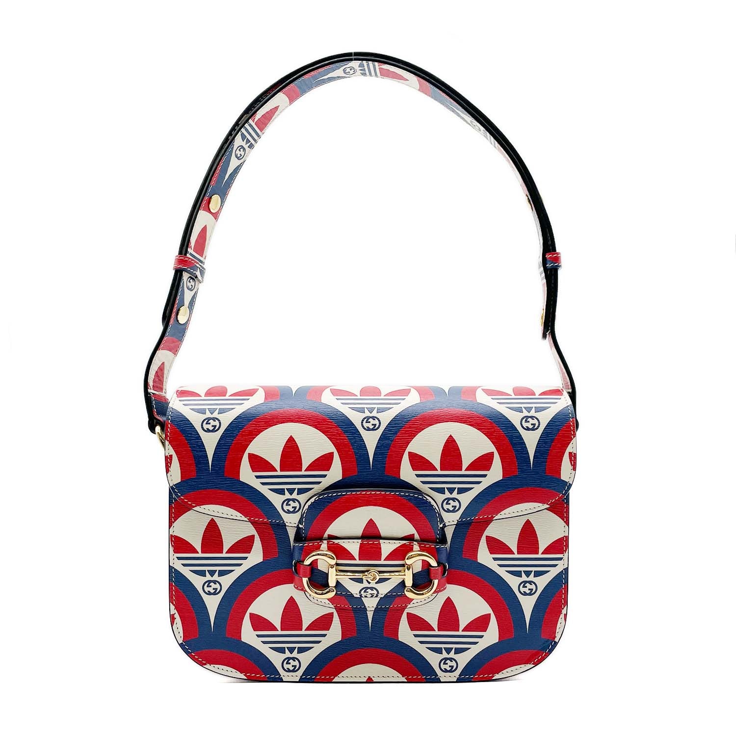 GUCCI グッチ ホースビット 1955 adidas アディダス 2WAY ショルダーバッグ
 602204 レザー レッド レディース
 【中古】