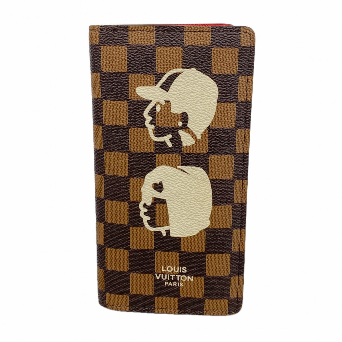 【6ed3414】ルイヴィトン 長財布 ダミエ・フレンドシップ/NIGO ポルトフォイユブラザ N40780 エベヌ【中古】メンズ