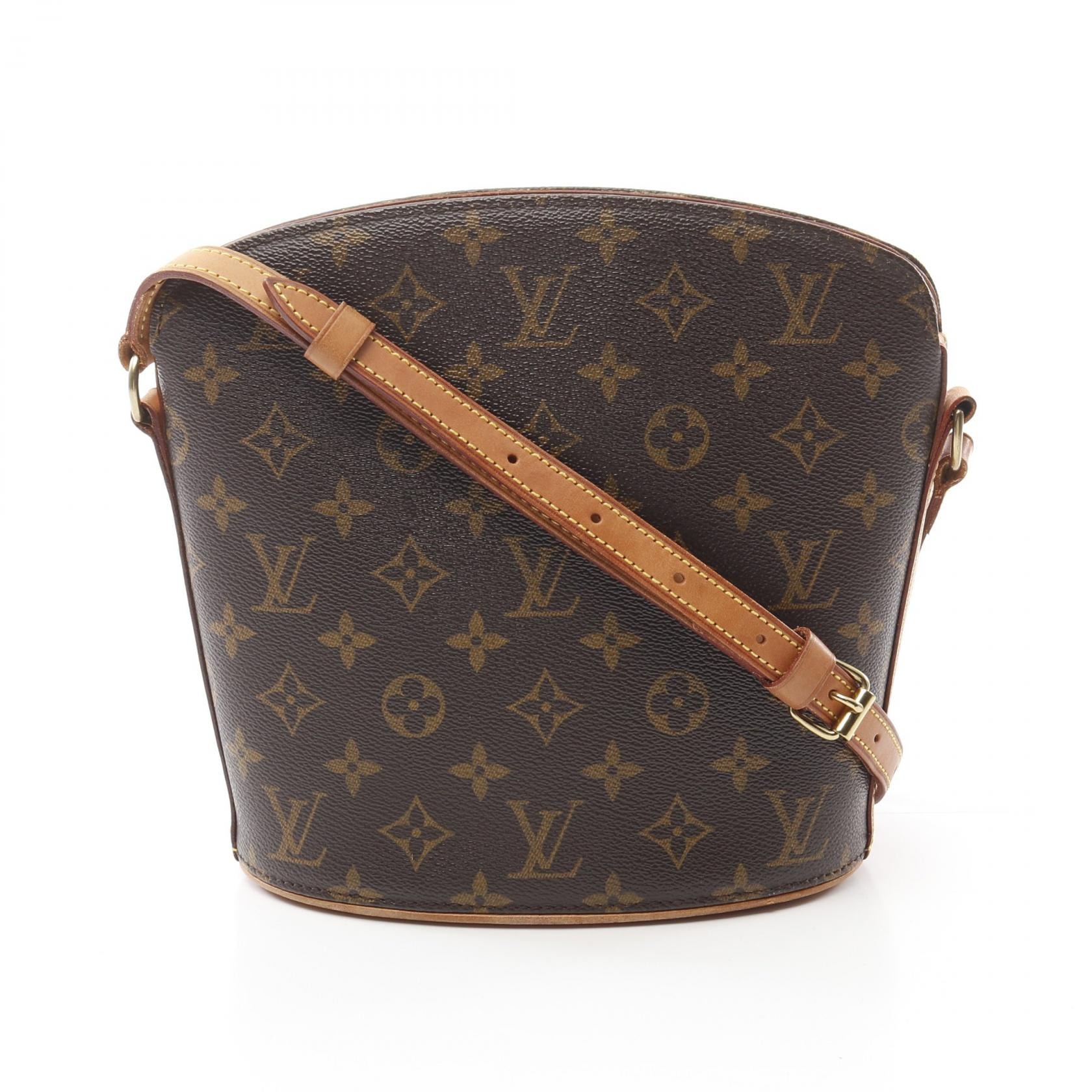 ルイ・ヴィトン LOUIS VUITTON ドルーオ ショルダーバッグ バッグ PVCコーティングキャンバス レザー モノグラム レディース ブラウン系 M51290 【中古】