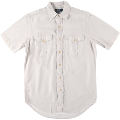 古着 ラルフローレン Ralph Lauren POLO by Ralph Lauren 半袖 リネンシャツ メンズS相当/eaa552937