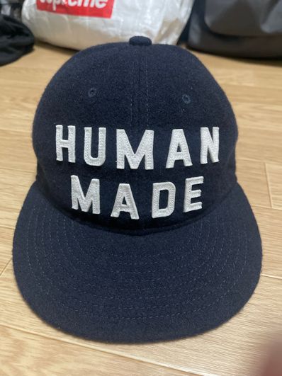 HUMAN MADE 6 PANEL WOOL CAP "Navy"
