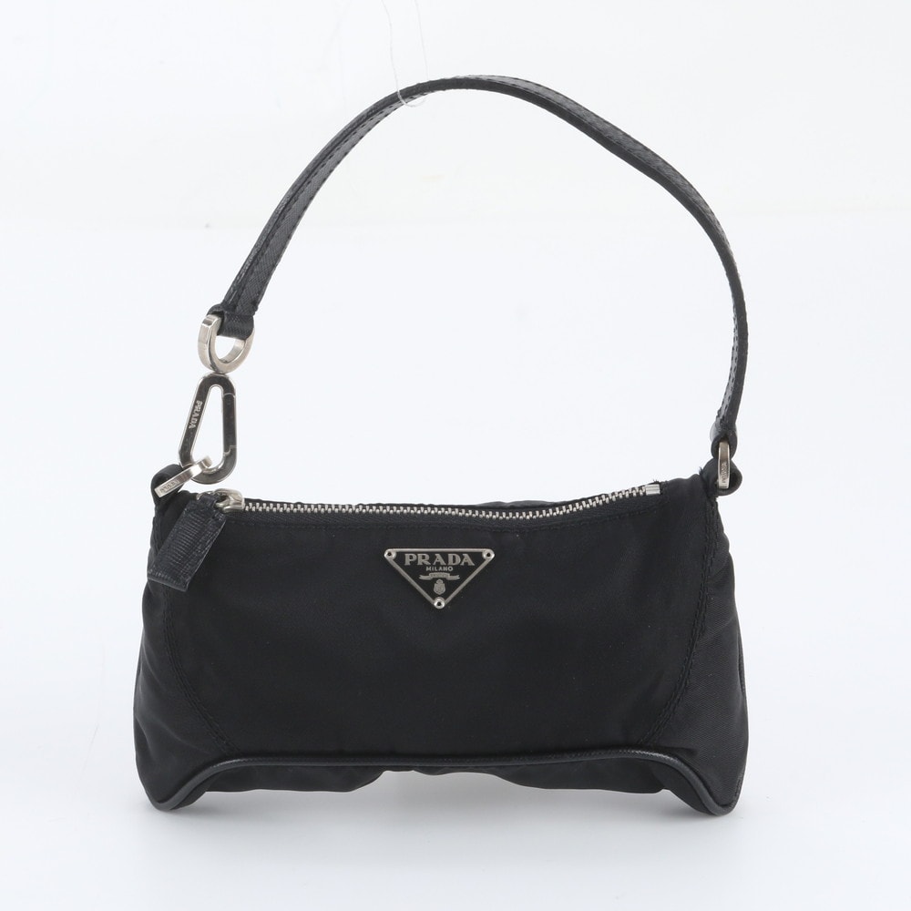 ■極美品 プラダ テスート ナイロントライアングルロゴハンドバッグ