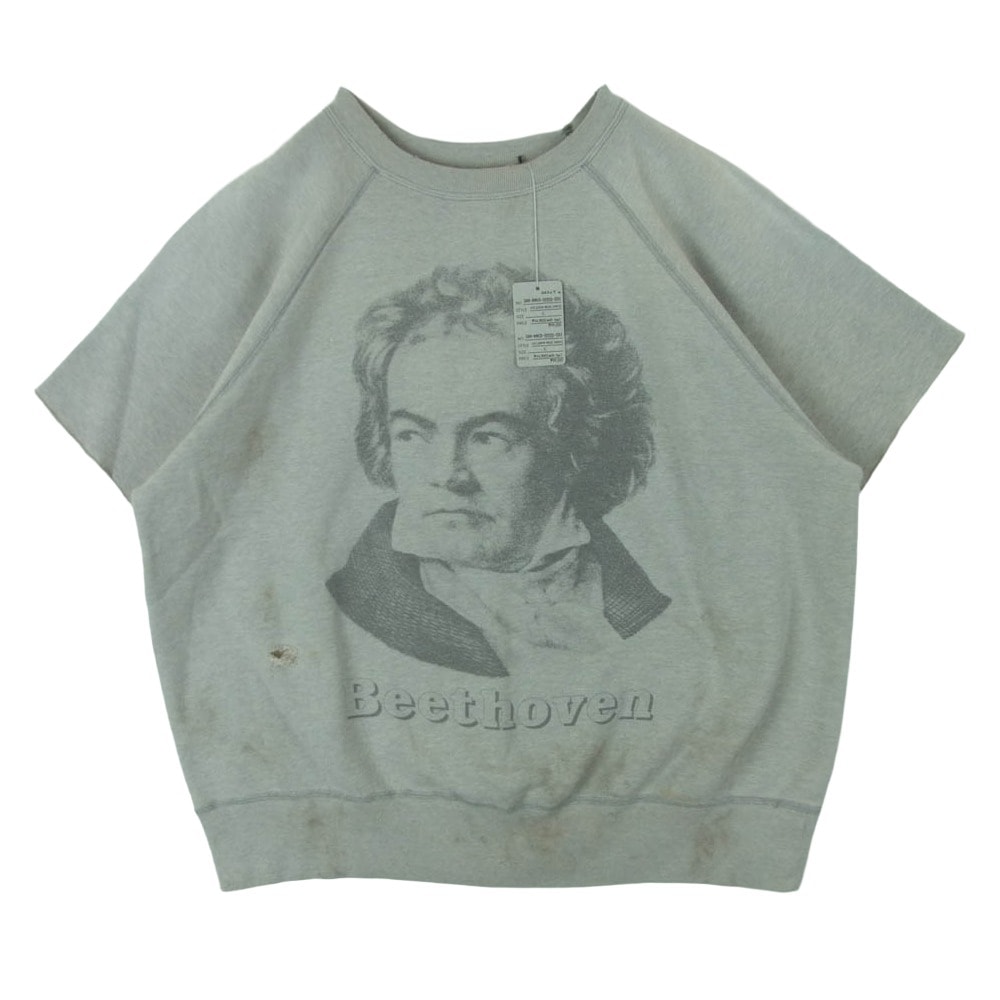 SAINT MICHAEL セントマイケル 26SS SM-MK8-0000-051 S/S CREW NECK SWEAT BEETHORVEN ベートーヴェン クルーネック 半袖 スウェット トレーナー グレー系 L【美品】【中古】
