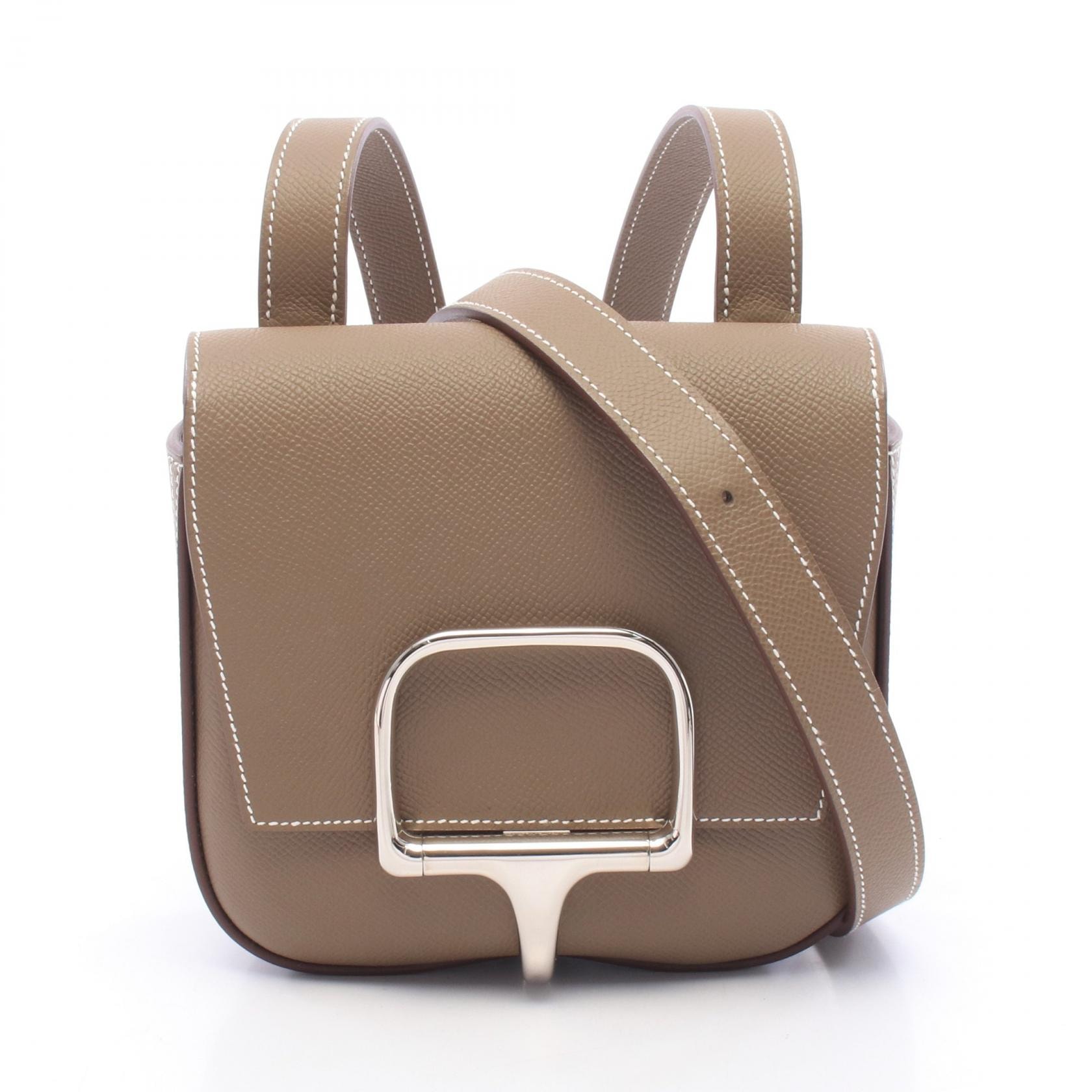 エルメス HERMES デッラ カヴァッレリア ミニ エトゥープ ショルダーバッグ バッグ レザー ヴォーエプソン ヴォーエプソン エトゥープ B刻印(2023年製造) レディース グレー系 082226CK 【中古】