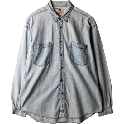 古着 90年代 リーバイス Levi's 長袖 デニムシャツ メンズXL相当 ヴィンテージ/eaa634878