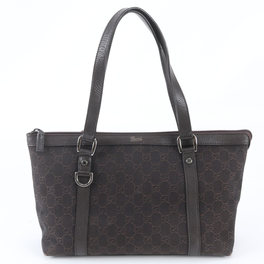■美品 グッチ GGキャンバスアビー 268640 トート バッグ