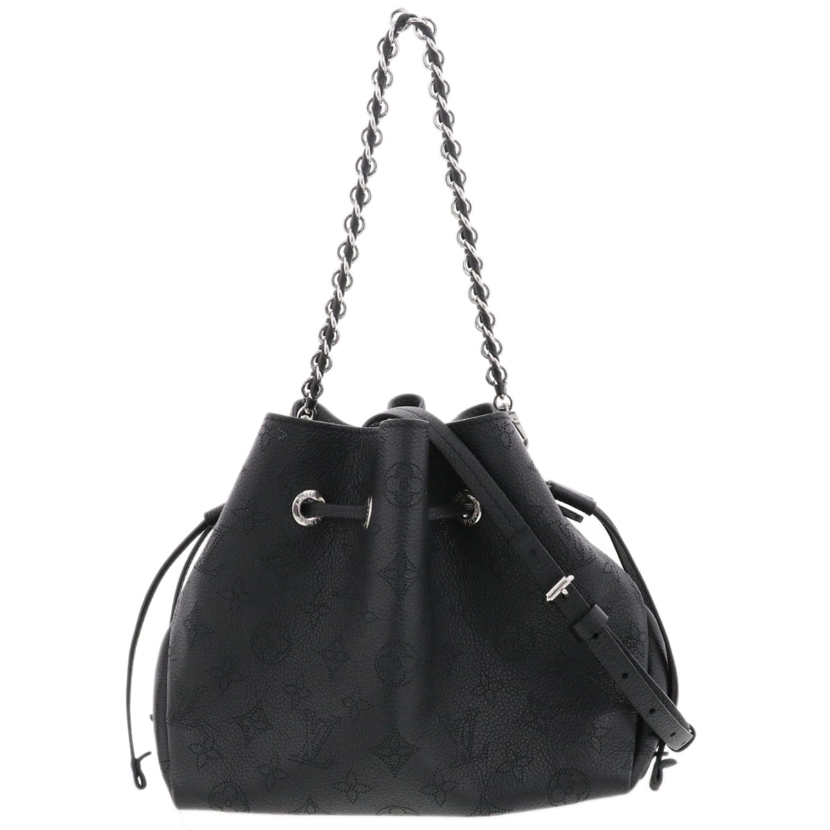 LOUIS VUITTON ルイ・ヴィトン ベラ モノグラム マヒナ ショルダーバッグ M57070 カーフ ブラック  レディース【中古】