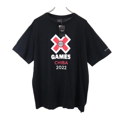 未使用 HUF ハフ 半袖 Tシャツ L ブラック系