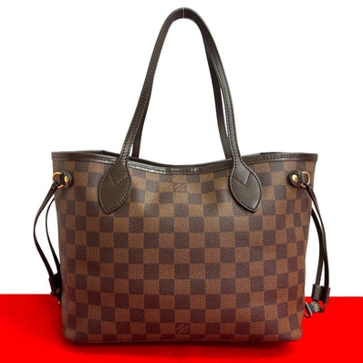 LOUIS VUITTON ルイヴィトン ネヴァーフル PM ダミエ レザー PVC トートバッグ ブラウン
26160