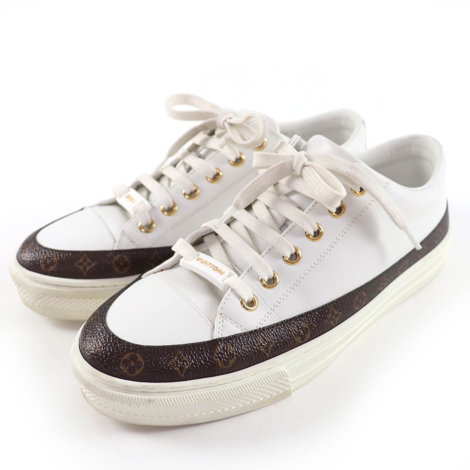 美品 ルイヴィトン ローカットスニーカー ホワイト レディース 36