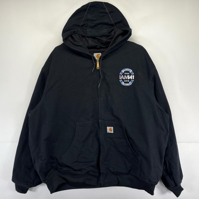 古着 カーハート Carhartt USA製 ワークジャケット 大きいサイズ アクティブジャケット 裏地メッシュ 3XL ブラック メンズ