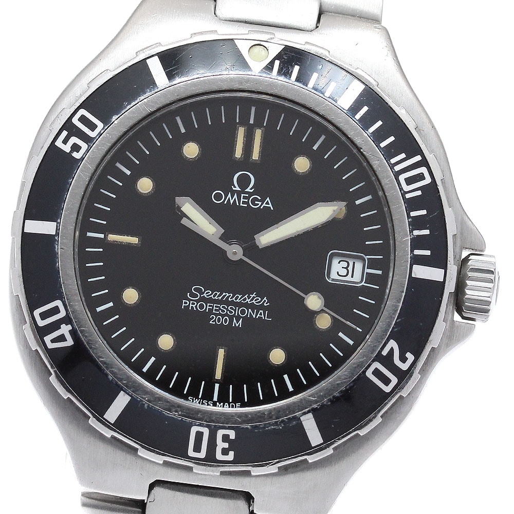 オメガ シーマスター200m デイト  クォーツ メンズ 【中古】