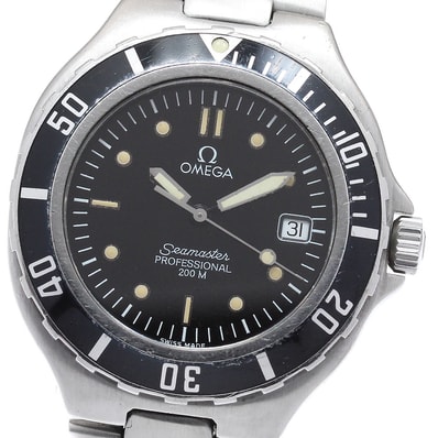 オメガ シーマスター200m デイト クォーツ メンズ 【中古】