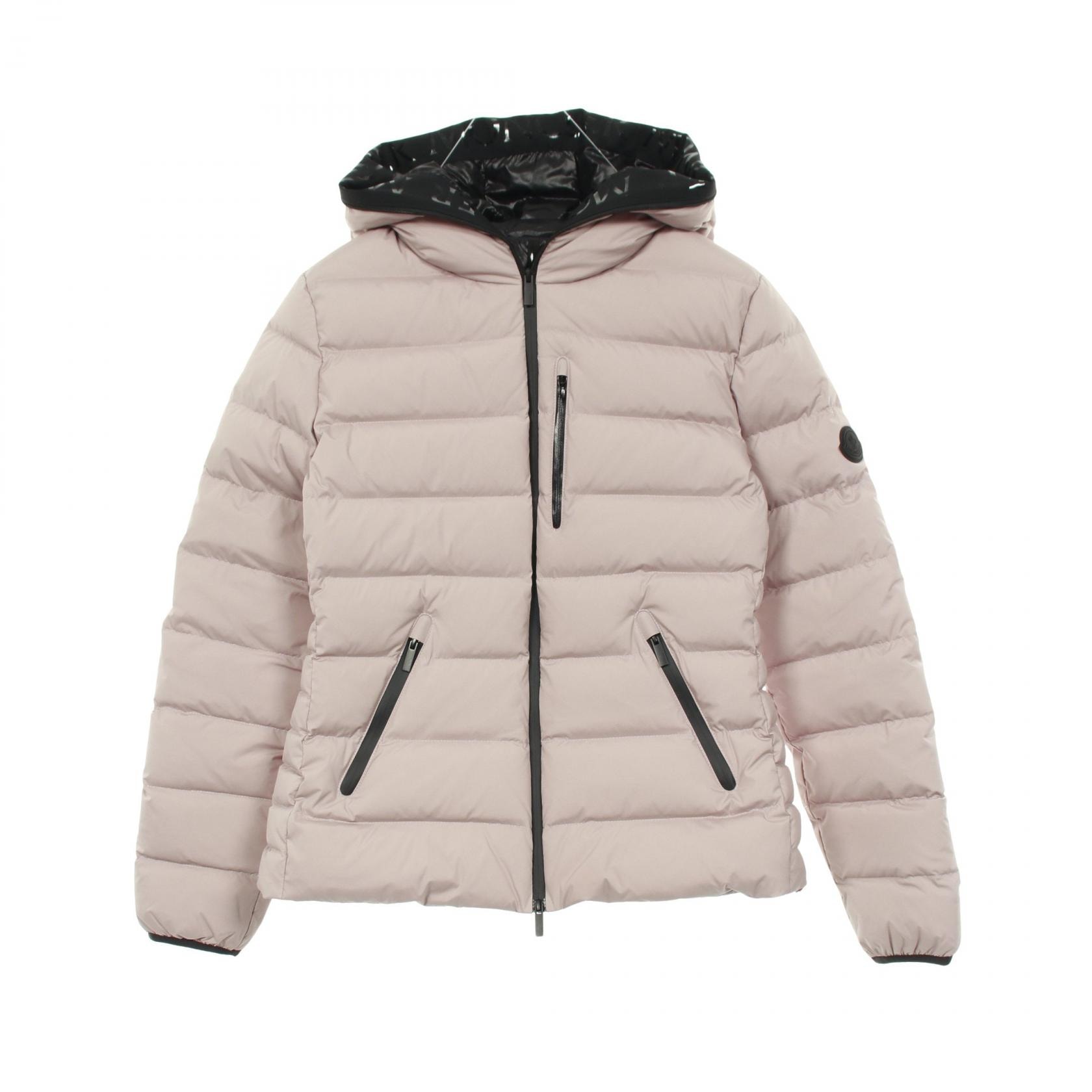 モンクレール MONCLER HERBE ダウンジャケット 衣料品 アウター ナイロン レディース ピンク系 【中古】