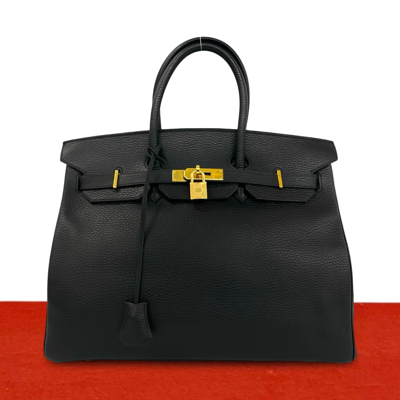 HERMES エルメス バーキン 35 アルデンヌ ハンドバッグ ブラック
 50578