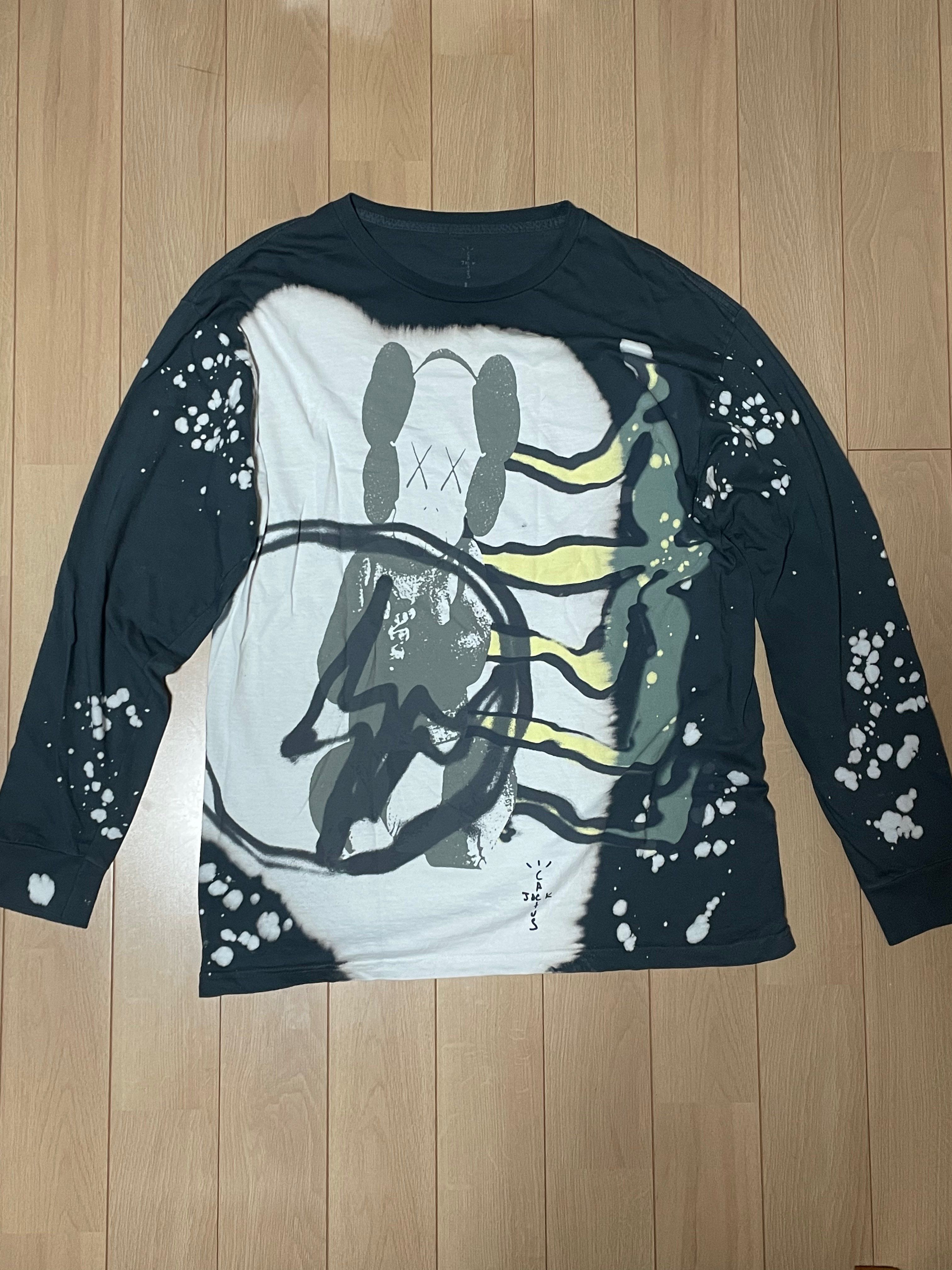 Travis Scott Cactus Jack x KAWS For Fragment L S Tee "Gray"