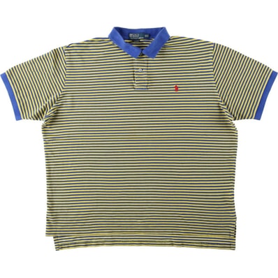 古着 ラルフローレン Ralph Lauren POLO by Ralph Lauren 半袖 ボーダー ポロシャツ メンズXXL相当/eaa620847