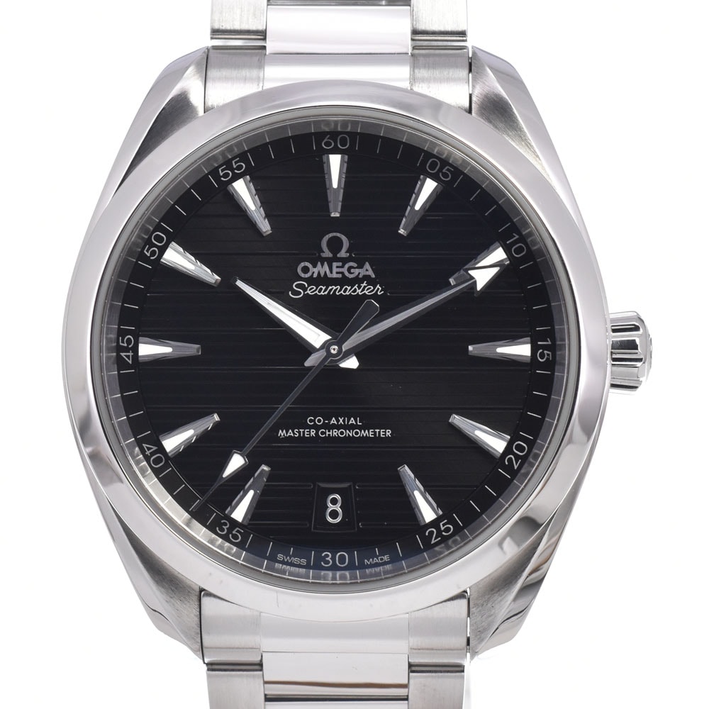 オメガ OMEGA 220.10.41.21.01.001 シーマスターアクアテラ CO-AXIAL デイト ブラック 自動巻き メンズ 美品 保証書付き 腕時計 E#149505