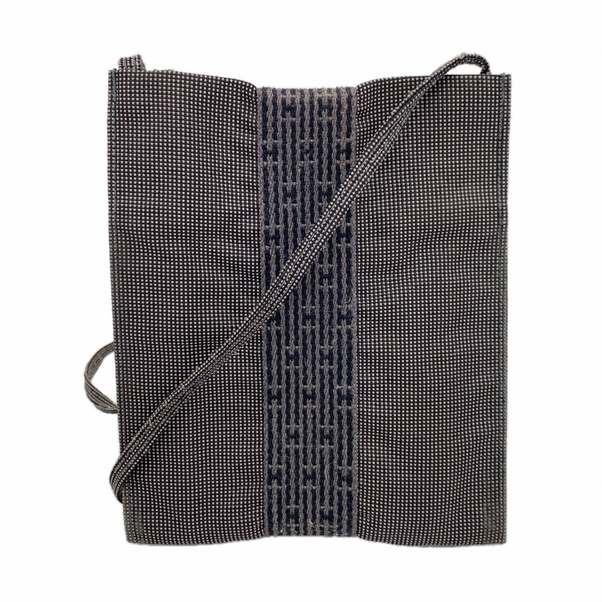 ★最終価格【6cd5344-k】エルメス ショルダーバッグ エールラインポシェット キャンバス グレー【中古】メンズ レディース ユニセックス