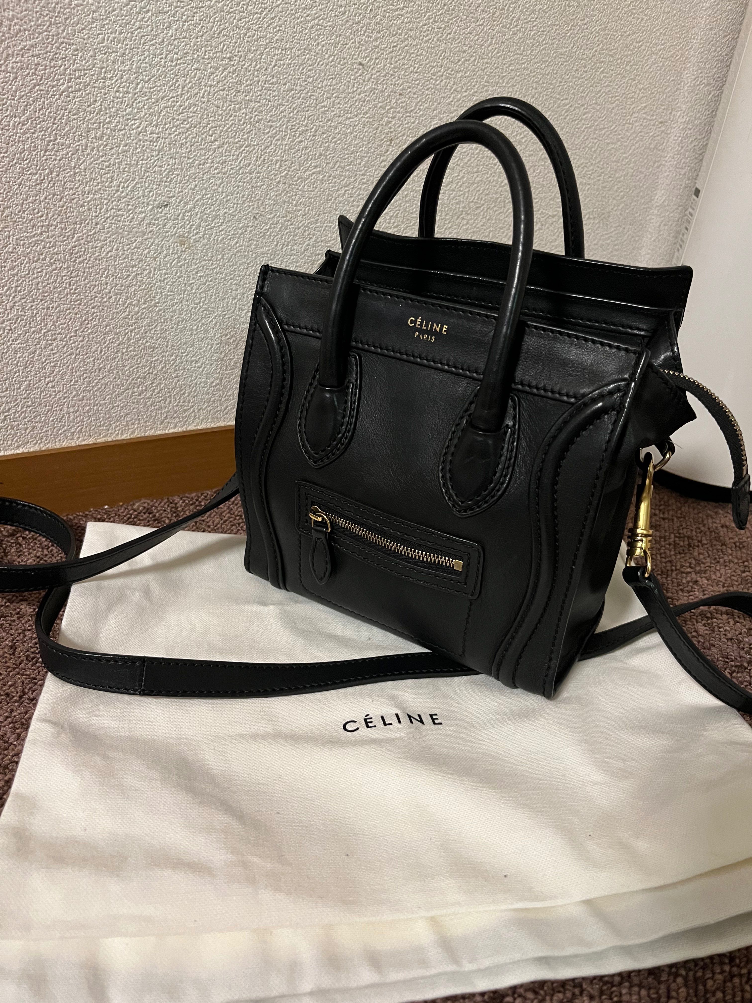 CELINE Nano Luggage Bag "Black"