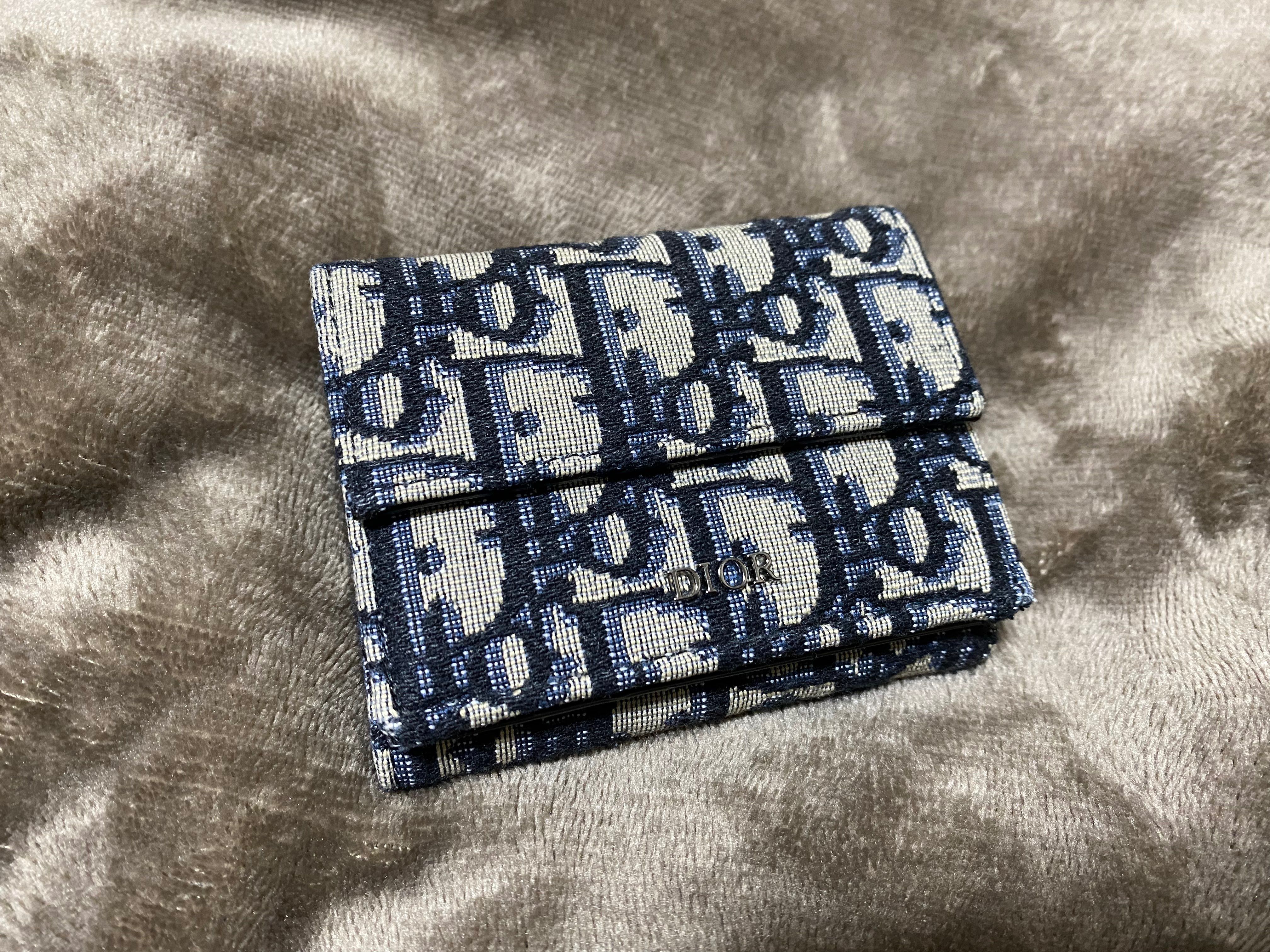 Dior Three Folded Wallet Dior Oblique Jacquard "Beige"