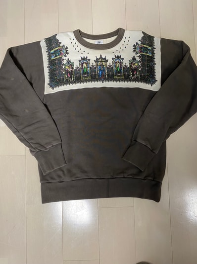 SAINT Mxxxxxx CREWNECK SWEAT STAINED GLASS "Black"